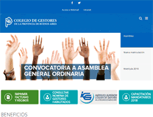 Tablet Screenshot of colegiodegestores.com.ar